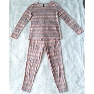 Ambrielle pink 2-piece pajamas set